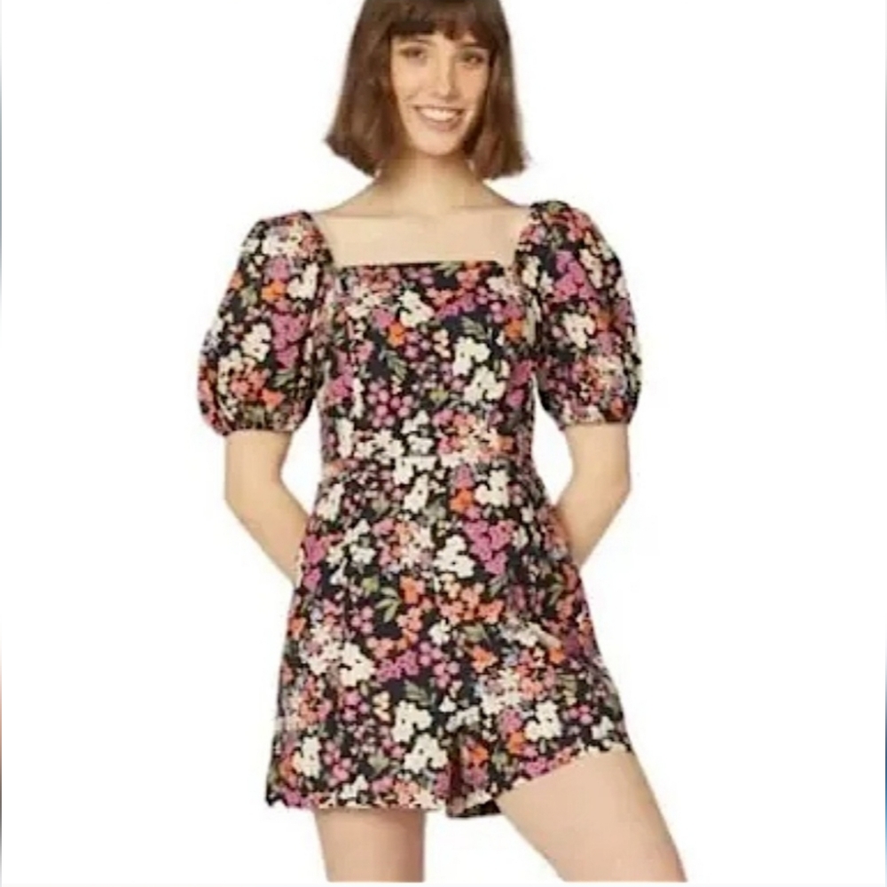 Princess Highway Floral Mini Dress - Black, Pink, White